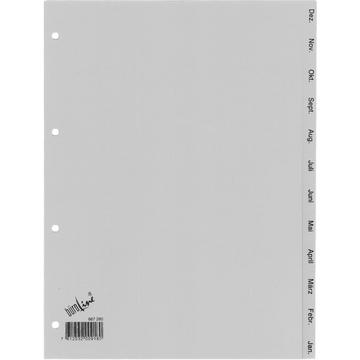 BÜROLINE Register PP grau A4 667280 Dez.-Jan.