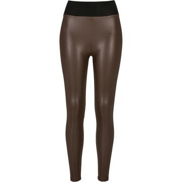 legging faux cuir taille haute