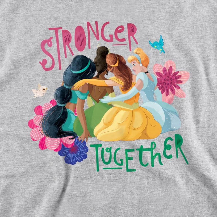 Disney PRINCESS  Stronger Together Felpa Con Cappuccio Jasmine, Tiana E Belle Erica 