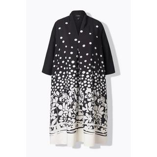 Ulla Popken Midikleid A-Linie Kelchkragen 3/4 Arm  