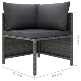 VidaXL Ensemble de canapé de jardin rotin synthétique  