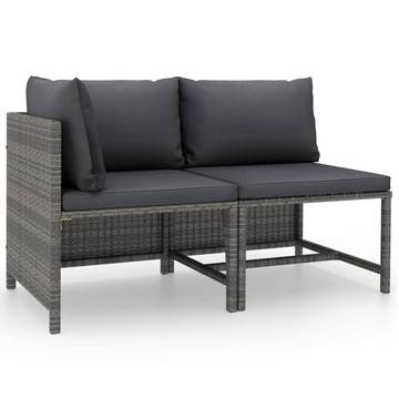 Gartensofa-set poly-rattan