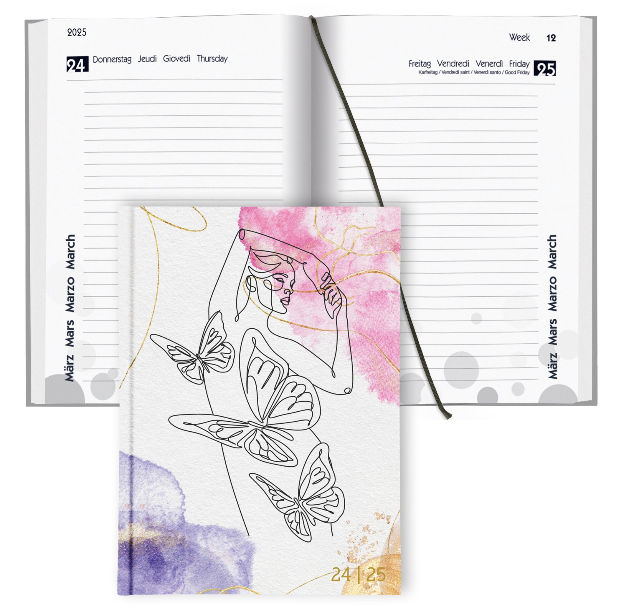 Biella Agenda scolaire mydiary 1 jour par page, Women - Multicolores  