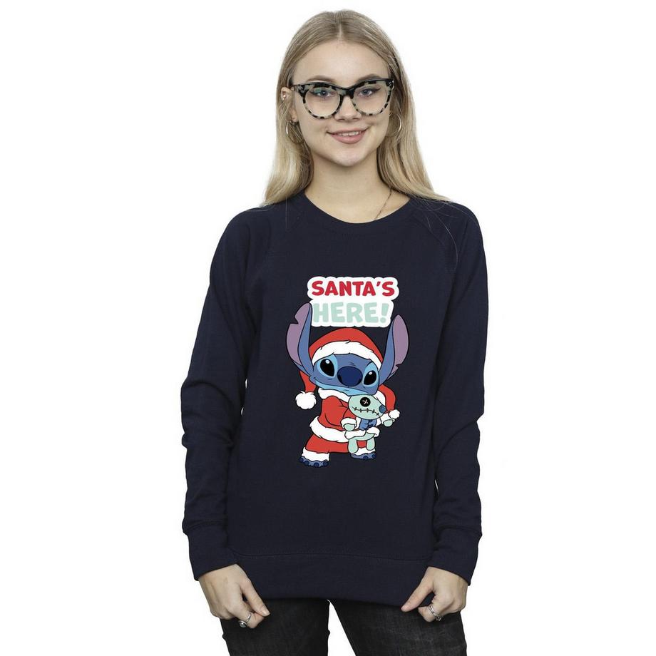 Disney Santa's Here Sweatshirt Imprimé Graphique  