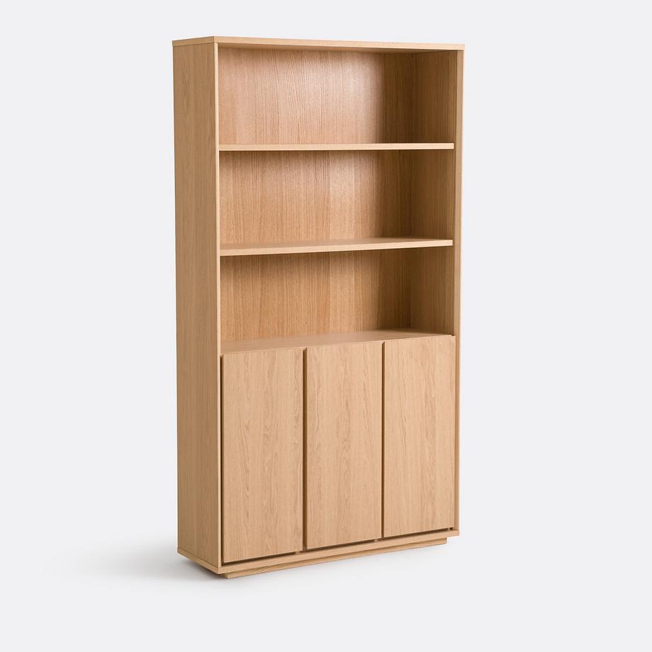 Bibliothèque 3 niches 3 portes