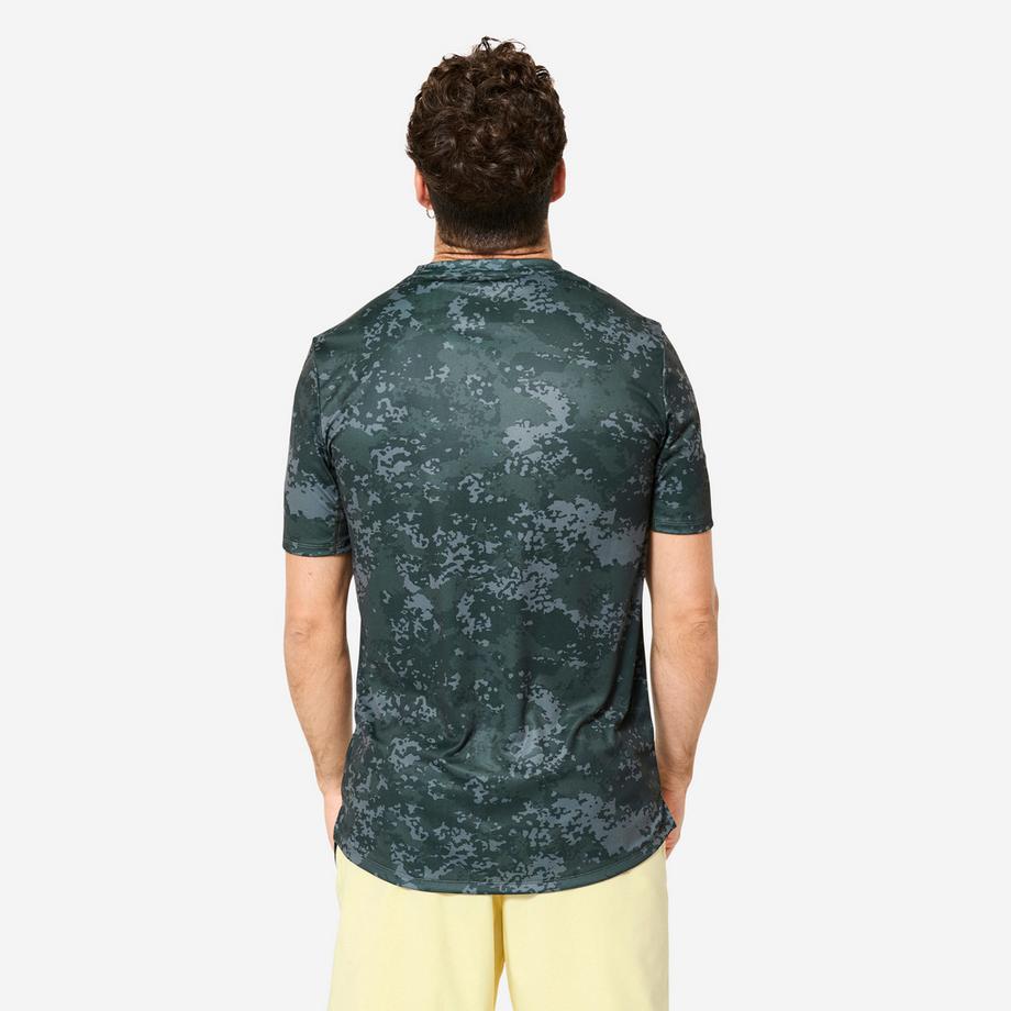 DOMYOS  T-shirt manches courtes - T-Shirt Herren Rundhalsausschnitt atmungsaktiv - khaki 