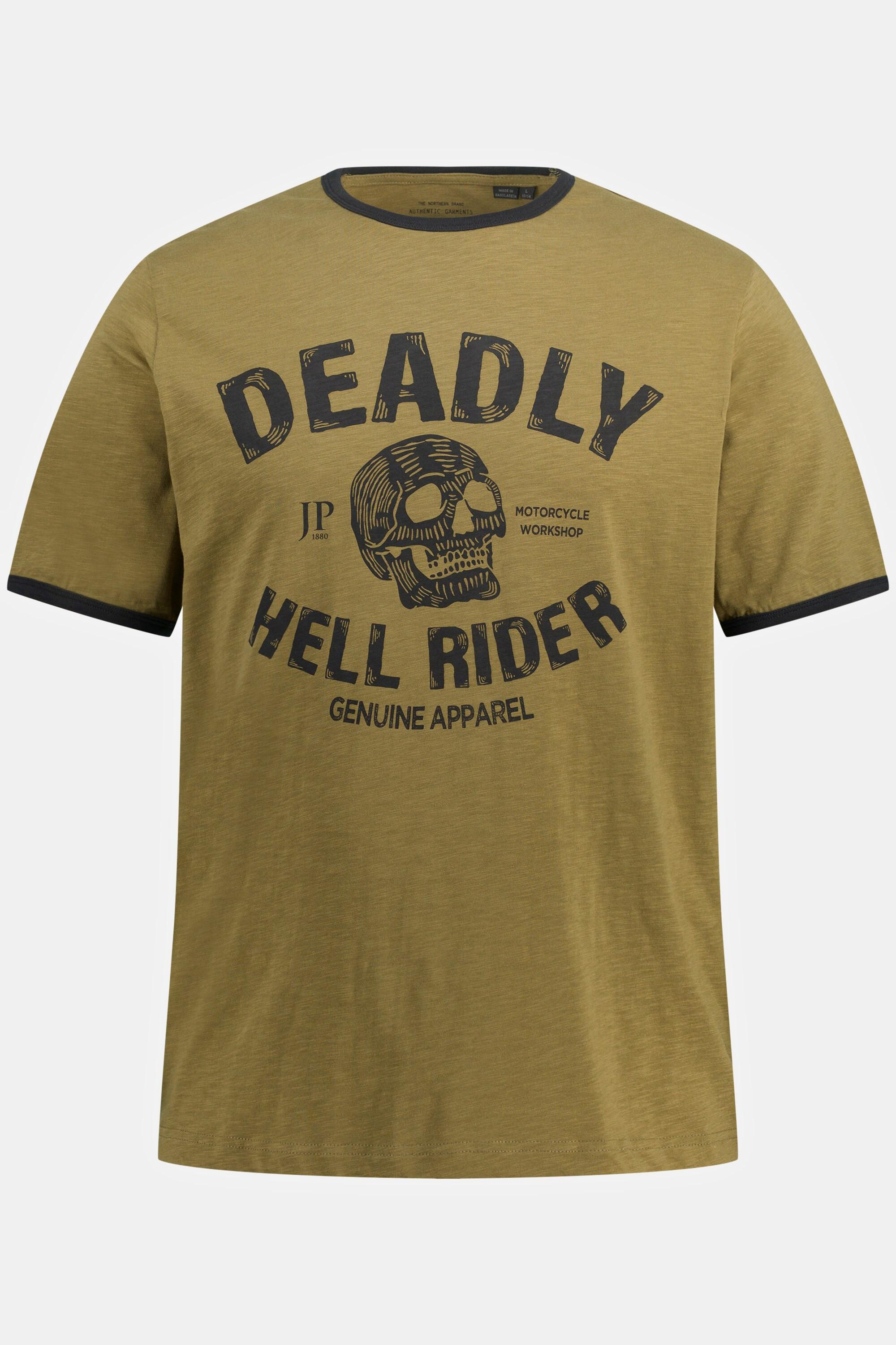 JP1880  T-Shirt, Halbarm, Deadly Rider Print, Rundhals 