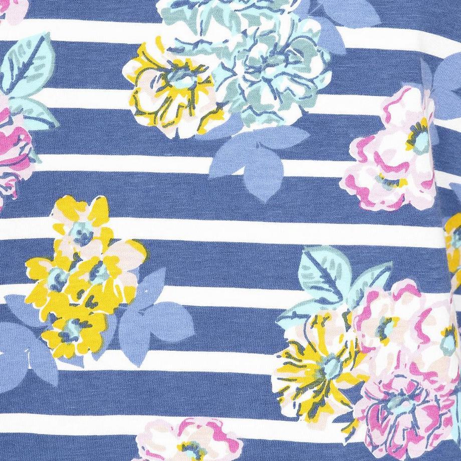 Lazy Jacks Top a Maniche Lunghe a Righe Floreali Bretoni  