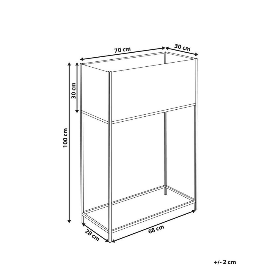 Beliani Vaso per piante rialzato en Ferro Moderno TAPIEN  