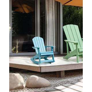 Beliani Sedia a dondolo da giardino per bambini en Legno plastico Retrò ADIRONDACK  