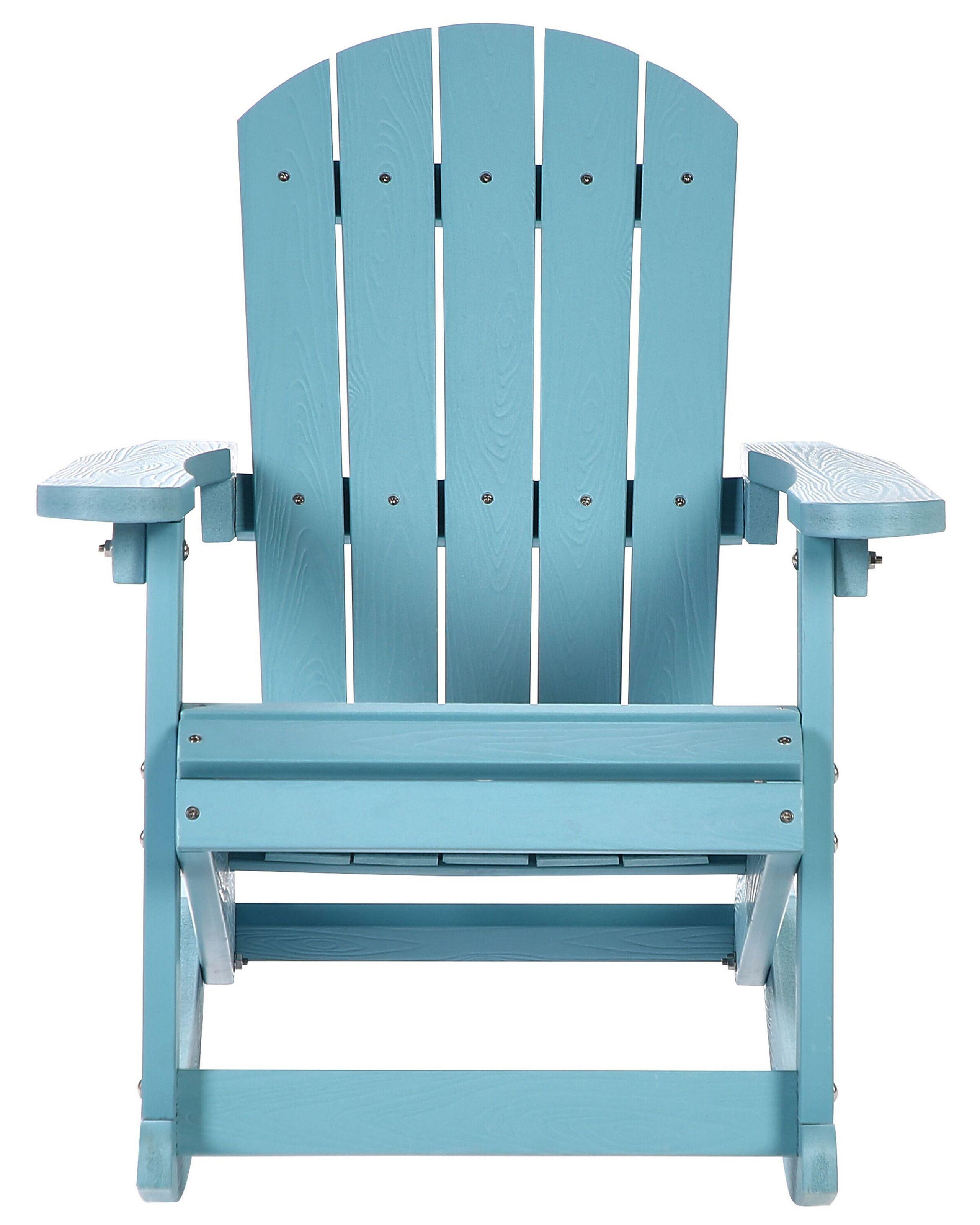 Beliani Sedia a dondolo da giardino per bambini en Legno plastico Retrò ADIRONDACK  