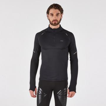 T-shirt de running manches longues homme zippé synthétique