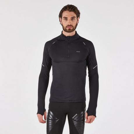 KIPRUN  T-shirt de running manches longues homme zippé synthétique 