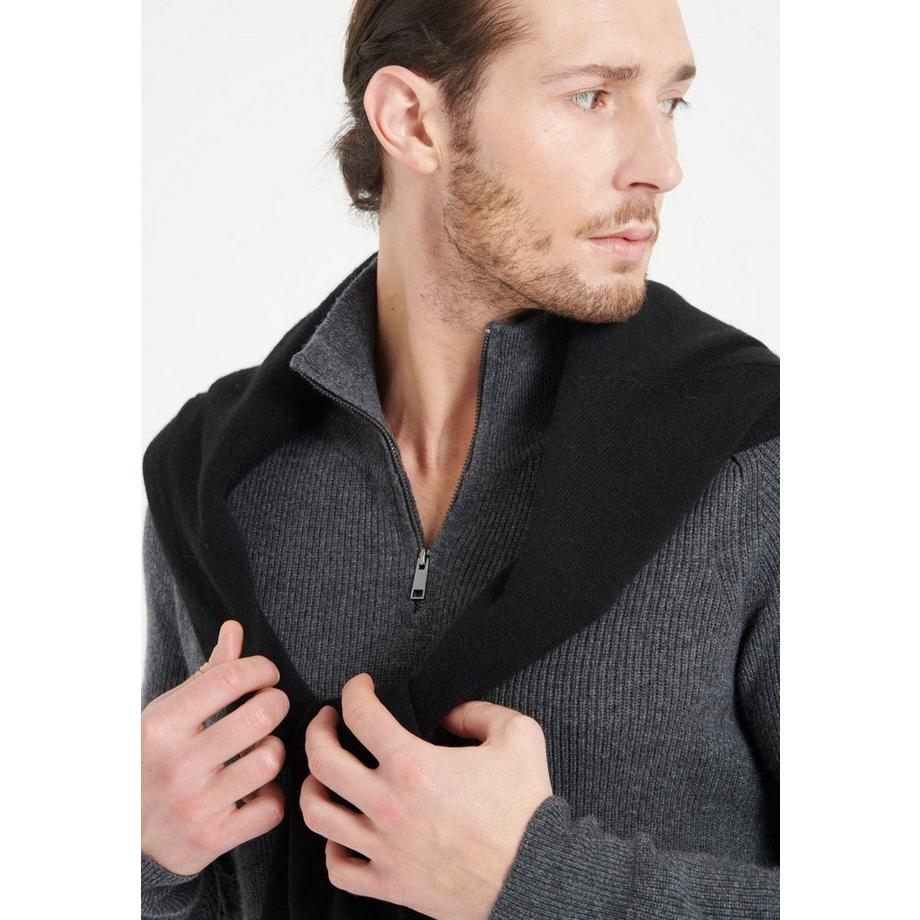 Studio Cashmere8 ZACH 2 Sweatshirt Cachemire Col Zippé  