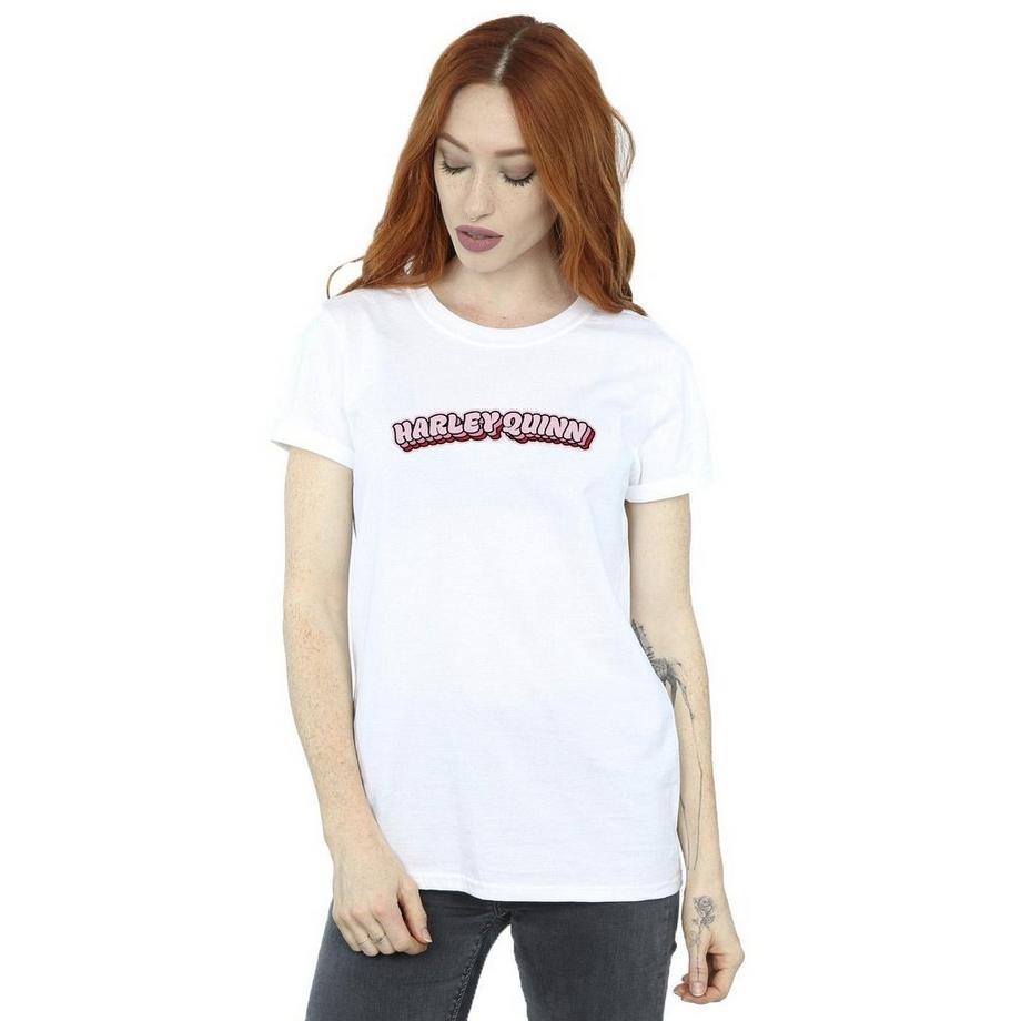 DC COMICS Harley Quinn Logo Print T-Shirt  