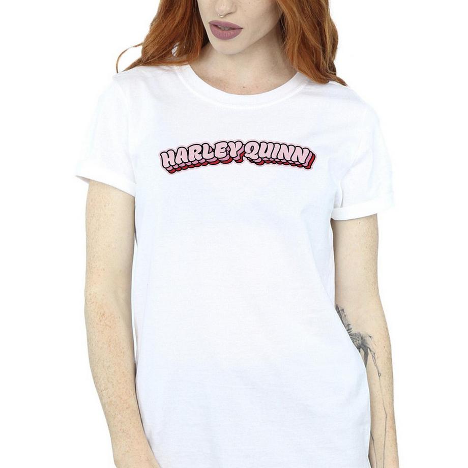 DC COMICS Harley Quinn Logo Print T-Shirt  