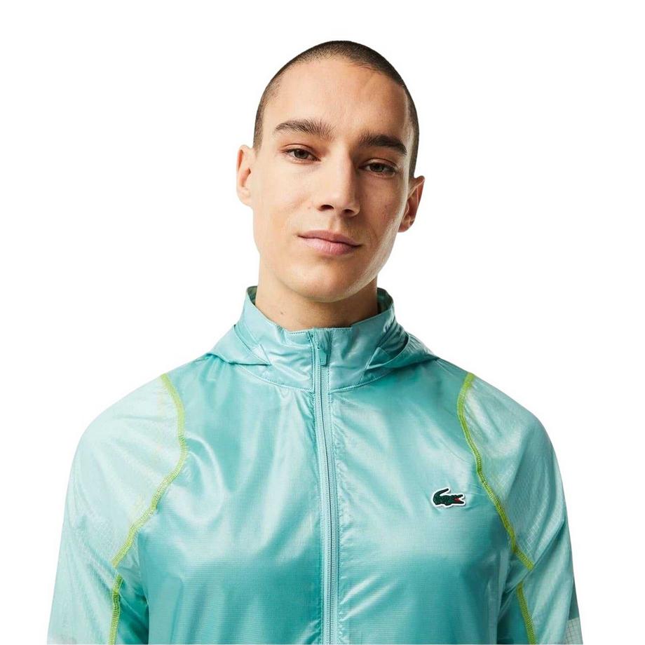 LACOSTE Giacca con Cappuccio Stampa Coccodrillo  