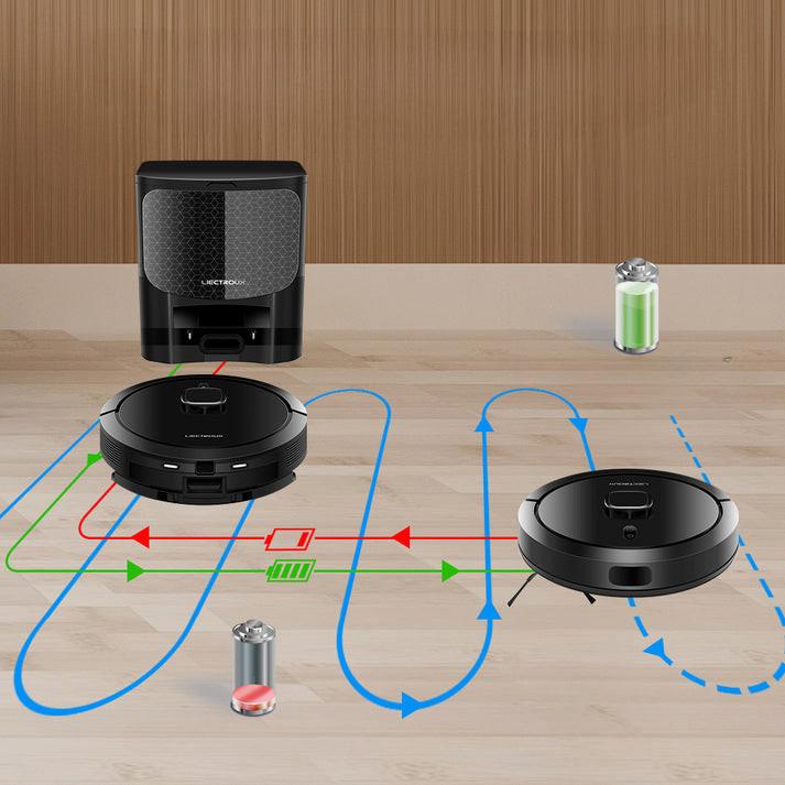 Blue Chilli Intelligenter Saugroboter mit Selbstentleerung, 6500 Pa Saugleistung und Lasernavigation  