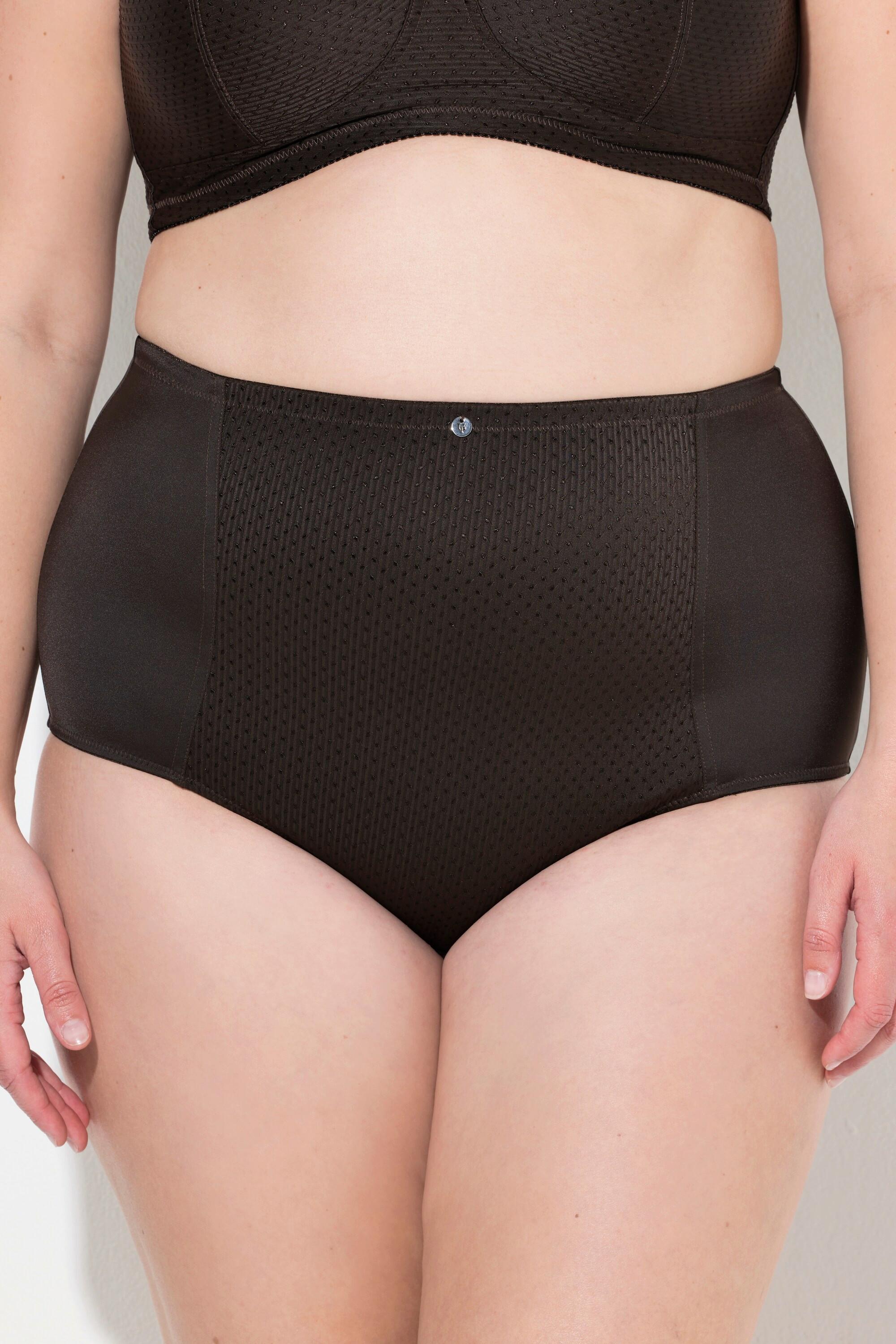 Ulla Popken Culotte gainante Taille Haute Empiècement Jacquard  