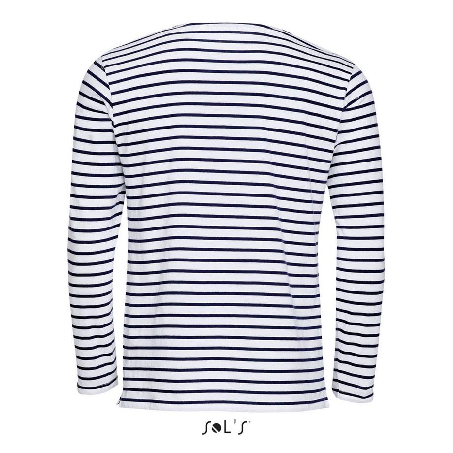 SOLS Sol's Marine T-Shirt Rigata Maniche Lunghe  