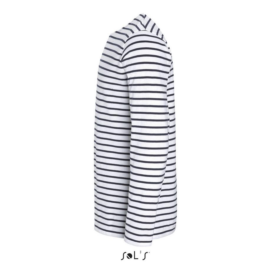 SOLS Sol's Marine T-Shirt Rigata Maniche Lunghe  