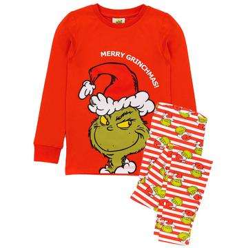 Schlafanzug Langes Bein  weihnachtliches Design Langärmlig