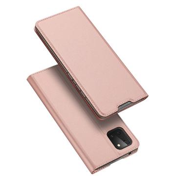 Galaxy Note 10 Lite - Dux Ducis étui cuir flip folio or rose