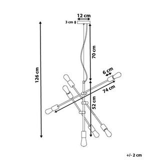 Beliani Lampe suspension en Métal Moderne CREMERA  