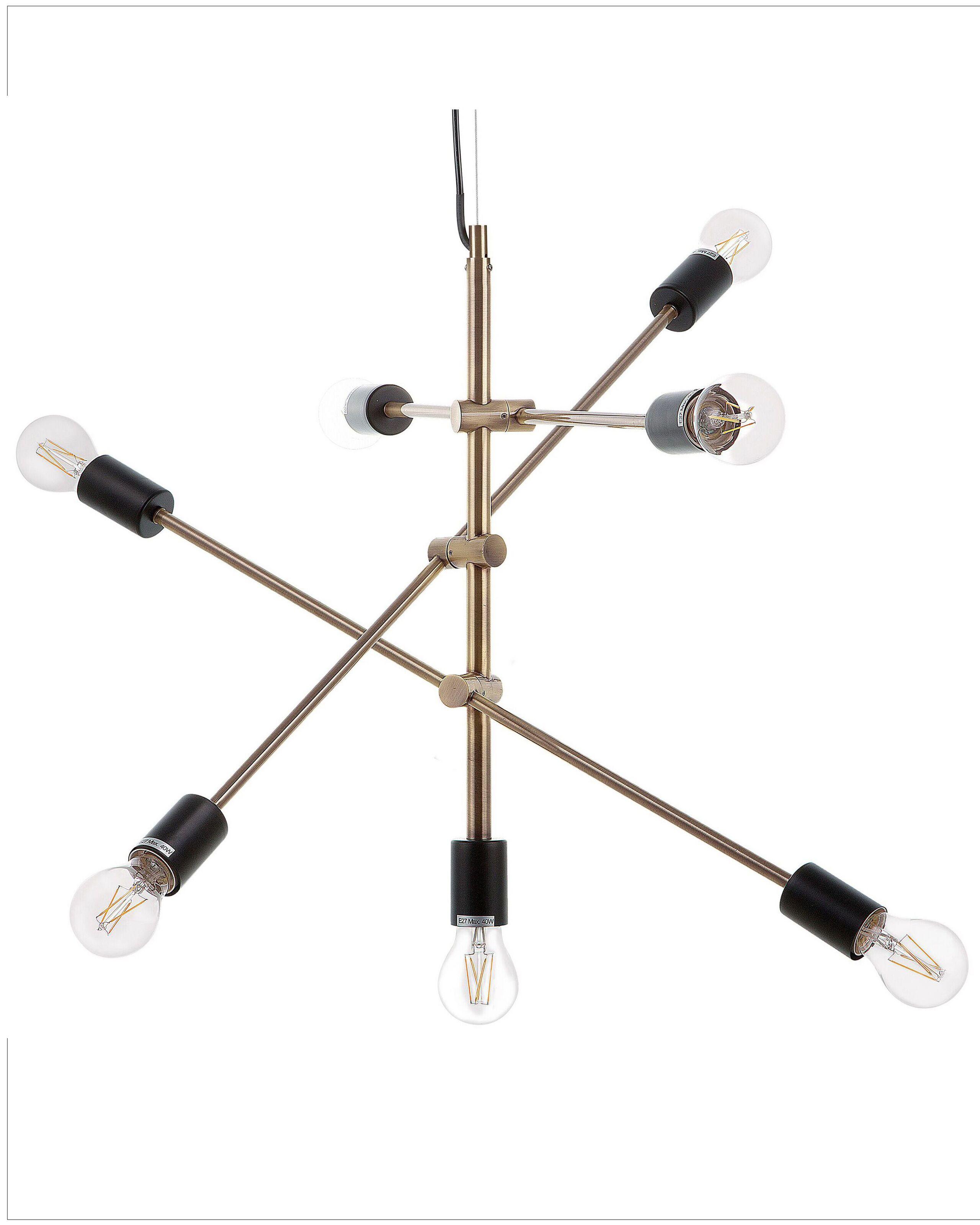 Beliani Lampe suspension en Métal Moderne CREMERA  