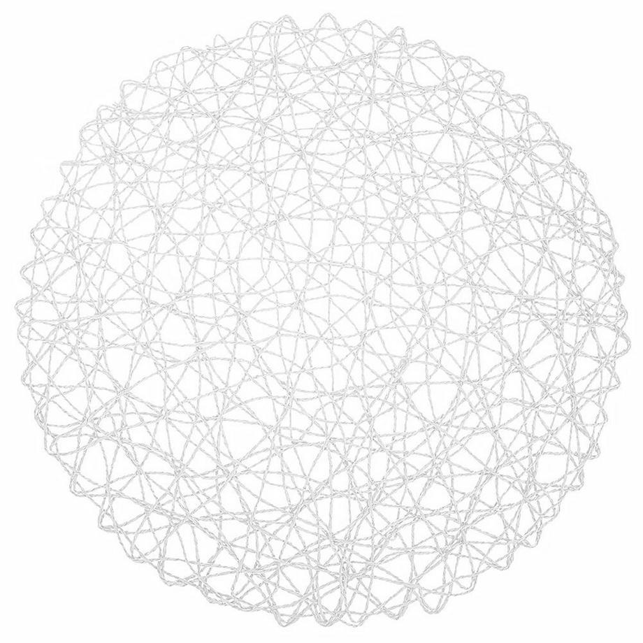 Orion  Set de table de cuisine rond blanc en papier renforcé, diamètre 35 cm 