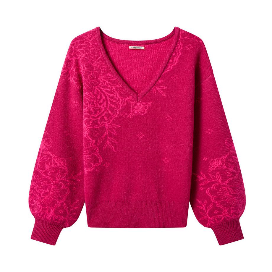 Joe Browns Locker geschnittener Pullover mit Paisley-Muster V-Ausschnitt  