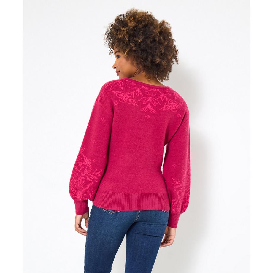 Joe Browns Locker geschnittener Pullover mit Paisley-Muster V-Ausschnitt  