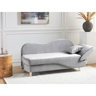 Beliani Chaiselongue aus Samtstoff Skandinavisch MERI  