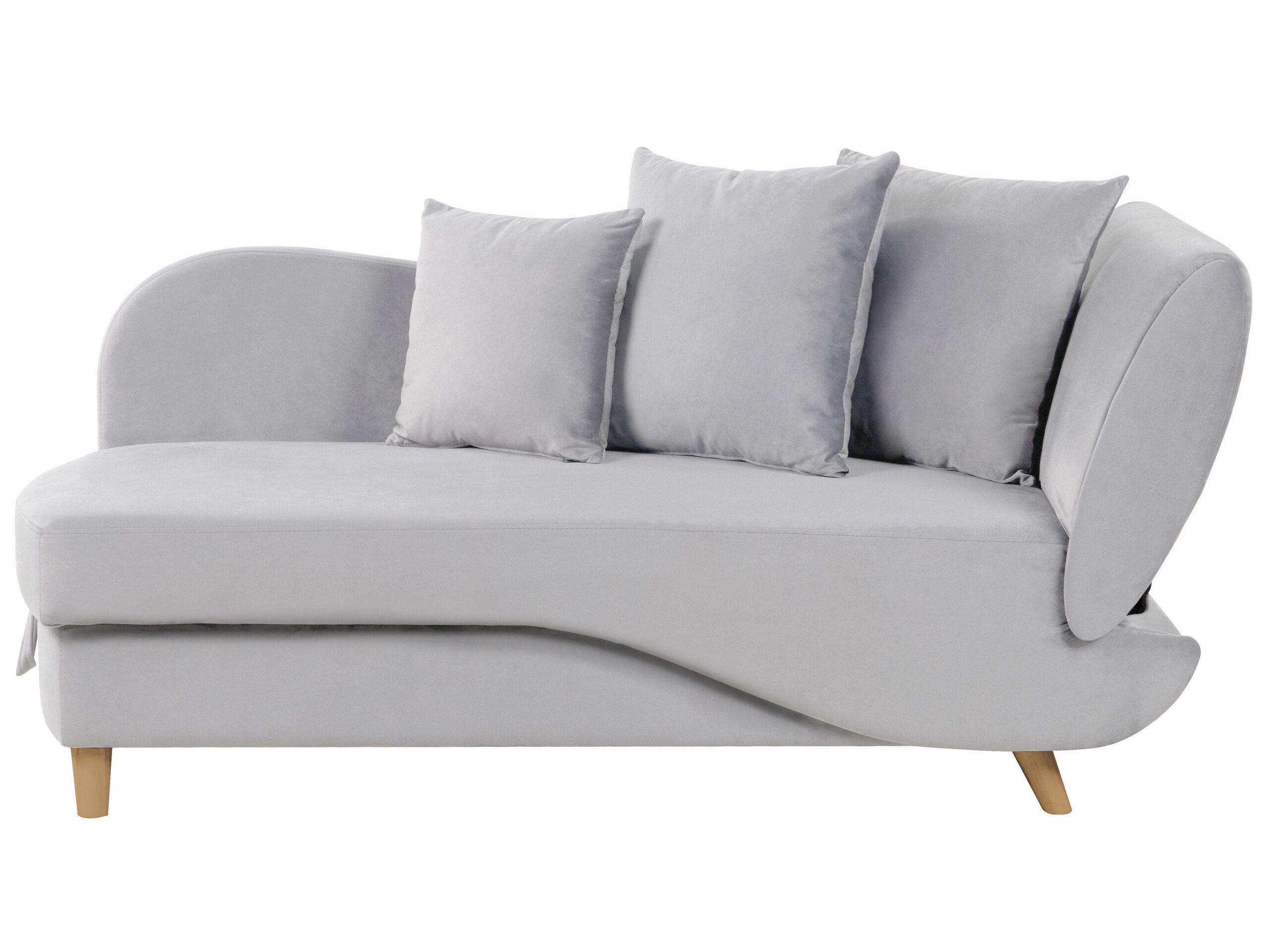 Beliani Chaise longue en Velluto Scandinavo MERI  