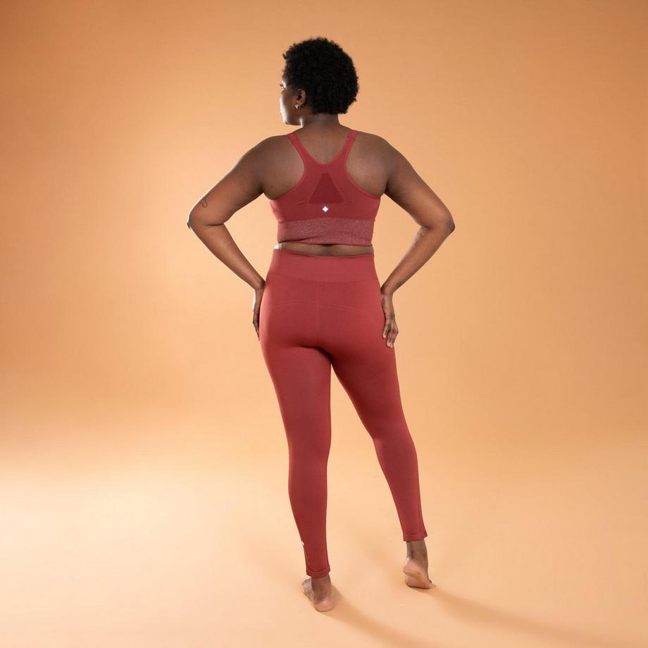 DOMYOS  T-Shirt Crop-Top FTS 520 weit Fitness Damen schwarz 