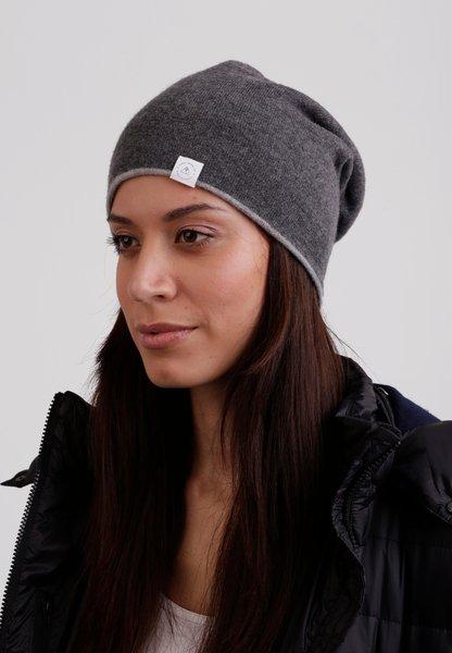 CASH-MERE.CH Cashmere Berretto Reversibile  