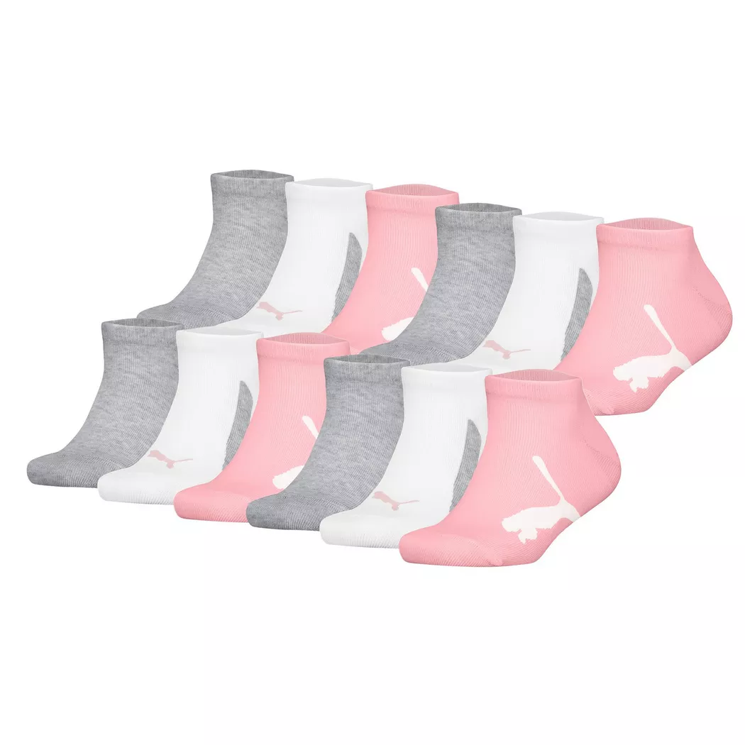 Puma - Calzini Unisex Confezione da 12 Vestibilità confortevole-BWT Sneaker 12P, 27-30, Rosa Pallido