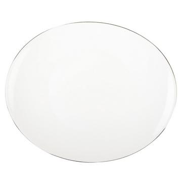 Ovale Tischplatte mit Platinrand