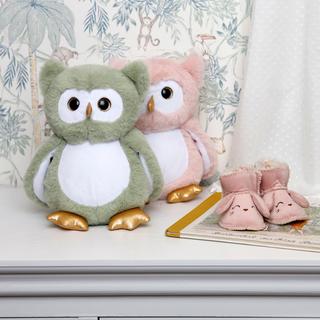 TEDDYKOMPANIET  Eule Nachtleuchtend Grün (25cm) 