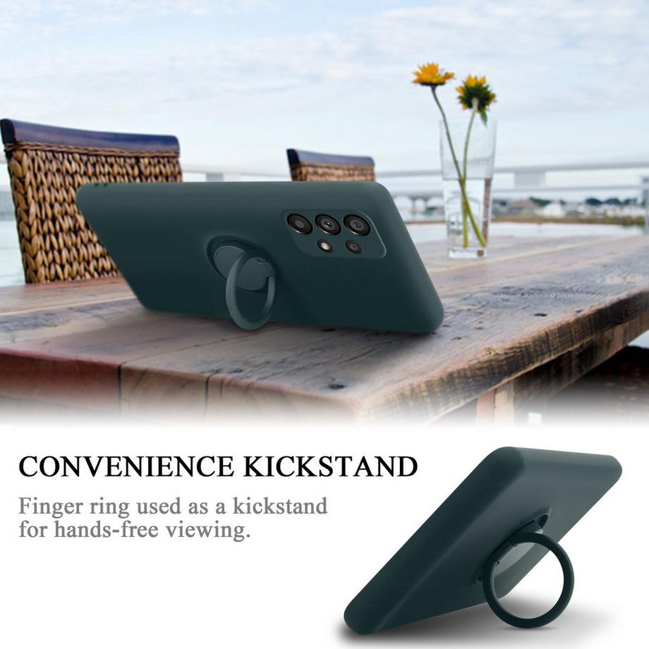 Cadorabo  Housse compatible avec Samsung Galaxy A53 5G - Coque de protection en silicone TPU flexible avec anneau 