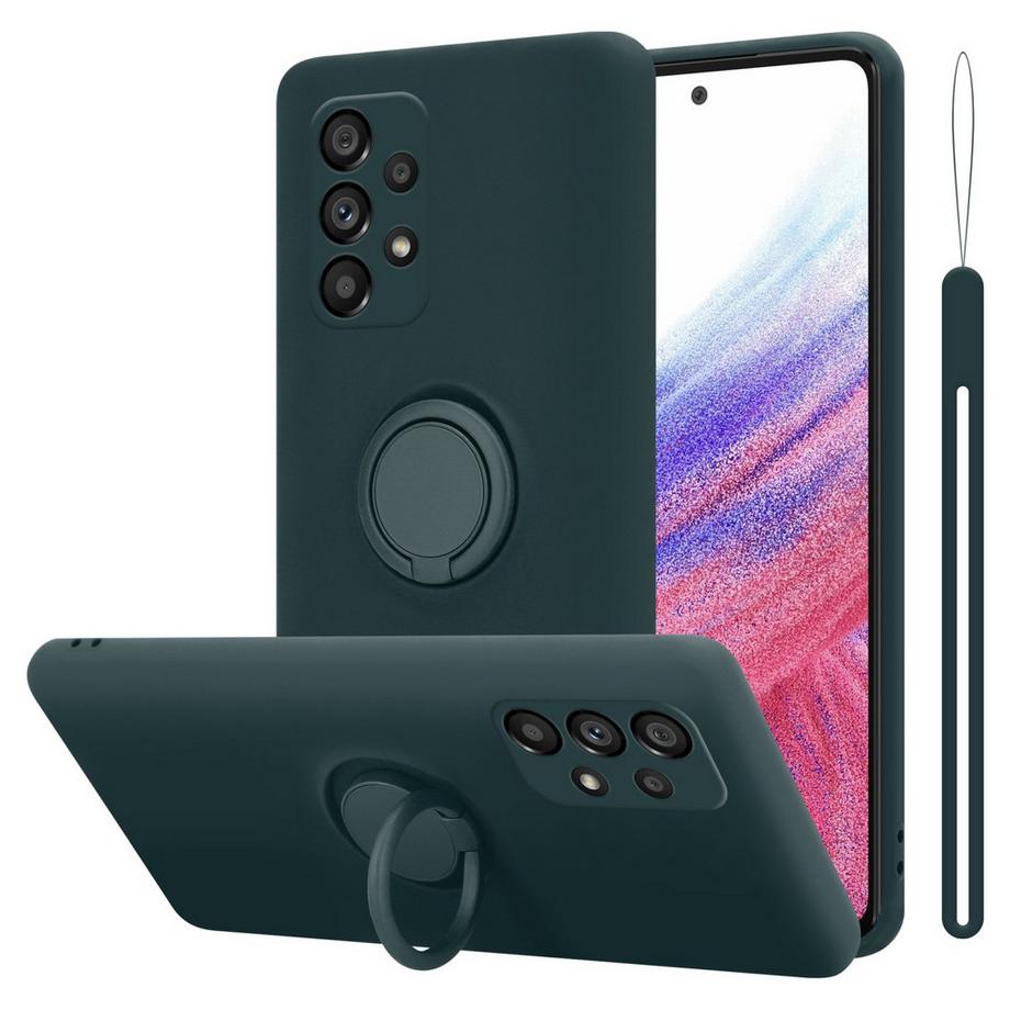 Cadorabo  Housse compatible avec Samsung Galaxy A53 5G - Coque de protection en silicone TPU flexible avec anneau 