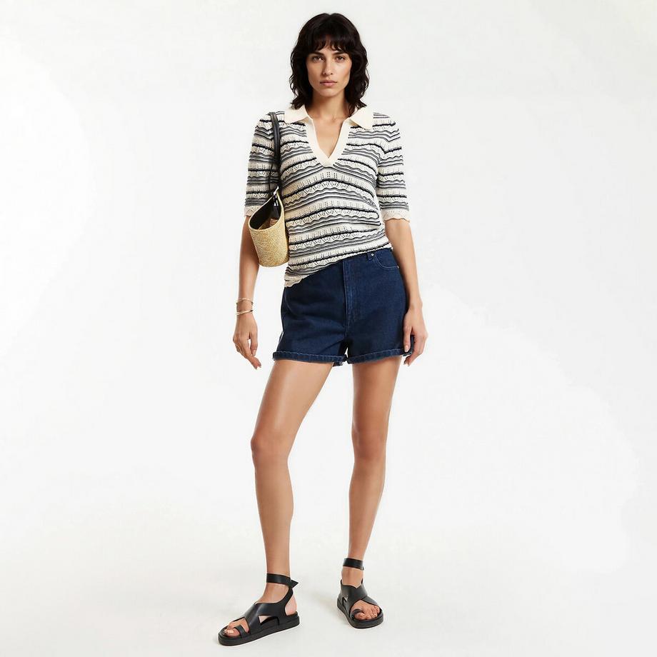 La Redoute Collections  Polopullover mit Lochmuster 