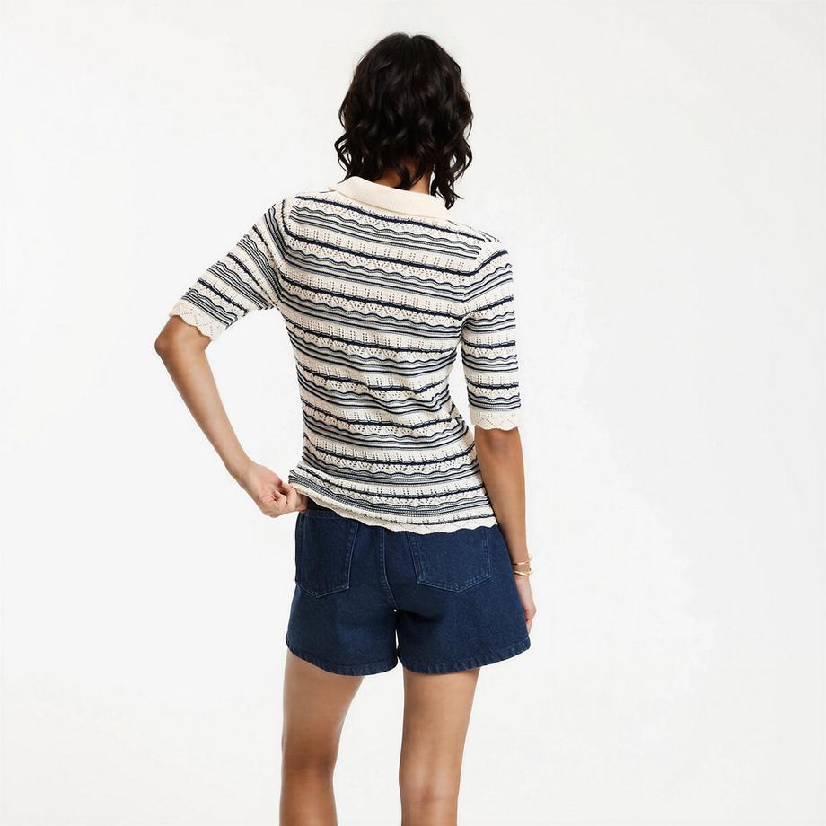 La Redoute Collections  Polopullover mit Lochmuster 