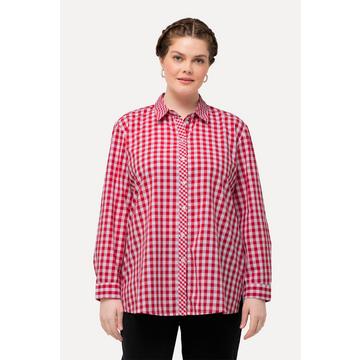 Camicia a quadri con colletto da camicia, maniche lunghe e linguetta per risvolto