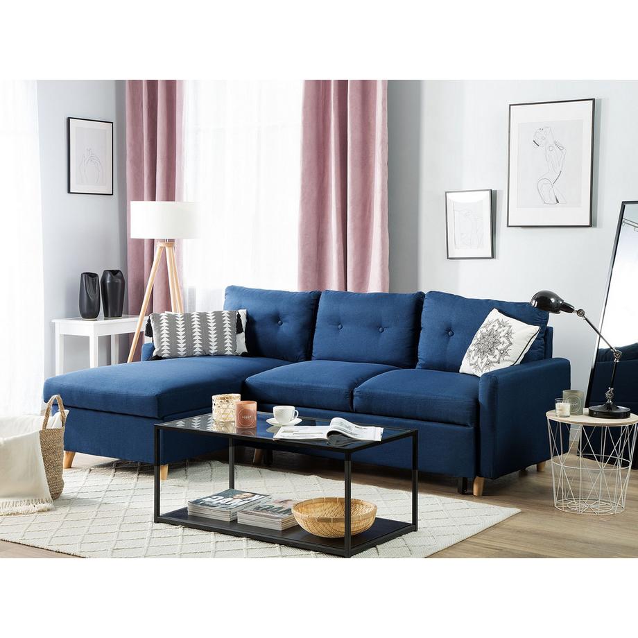 Beliani Canapé d'angle en Polyester Moderne FLAKK  