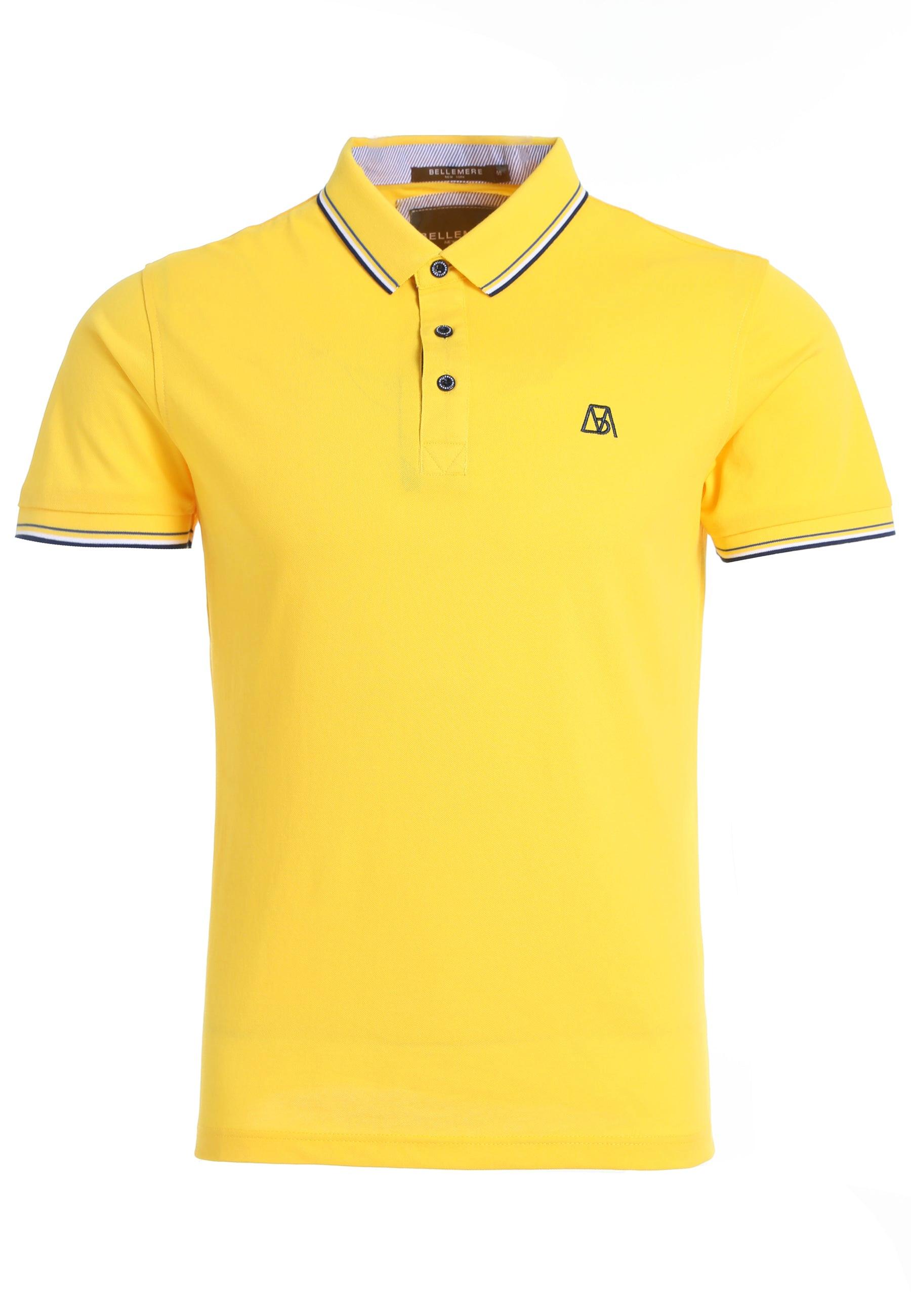 Bellemere New York  Bellemere Herren Poloshirt aus Seide und Baumwolle 