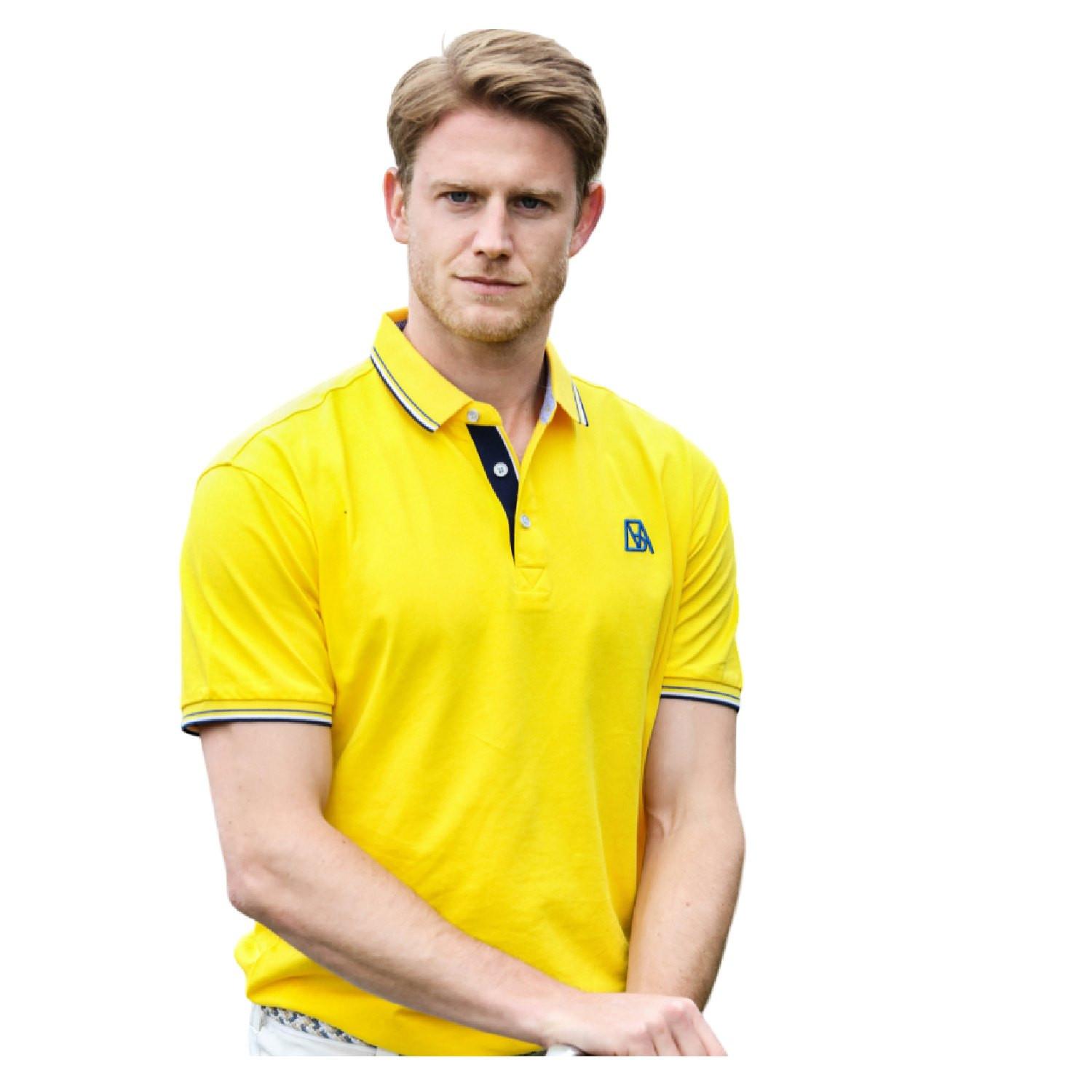 Bellemere New York  Bellemere Herren Poloshirt aus Seide und Baumwolle 