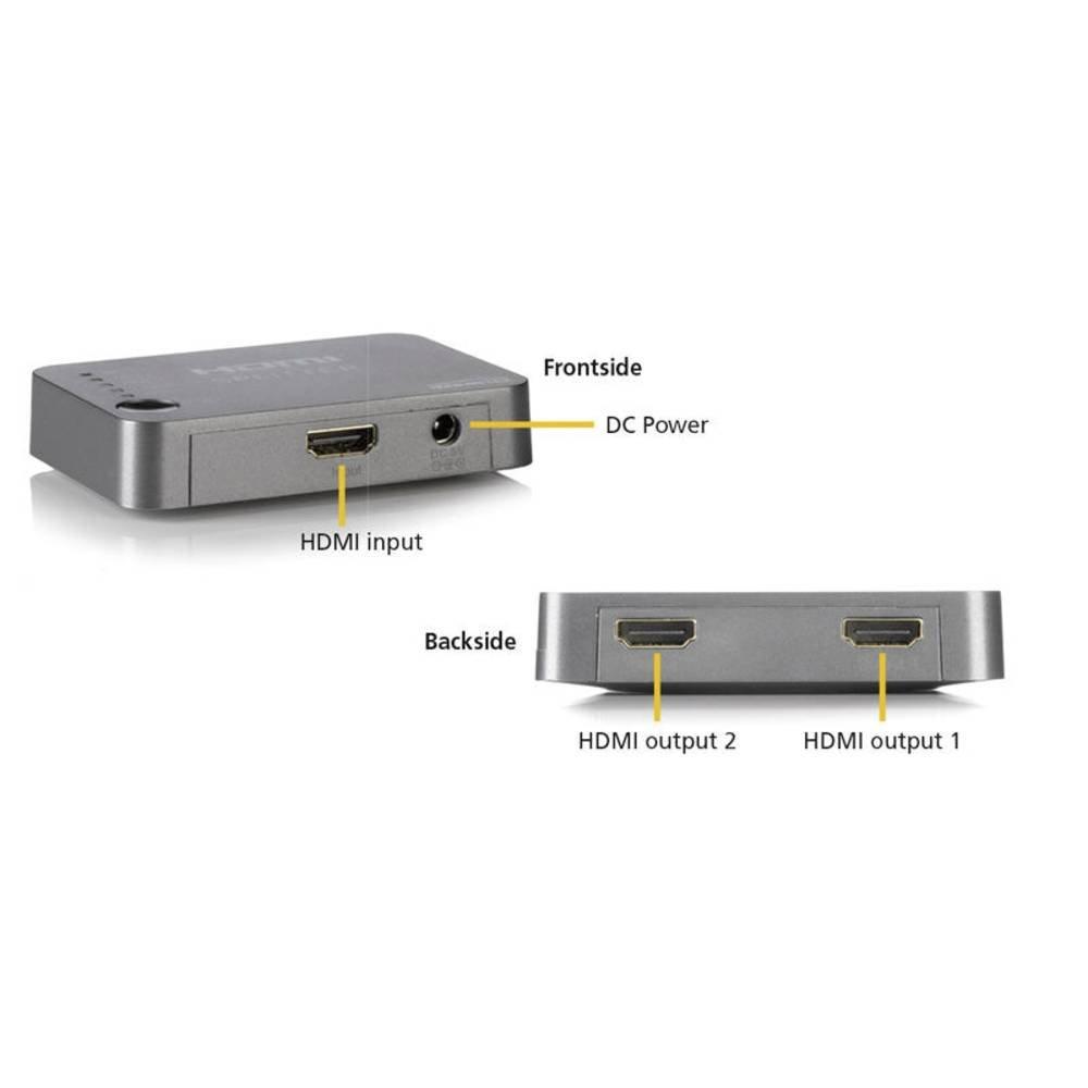 Marmitek  Split 312 2 Porte Distributore, splitter HDMI Predisposto alla riproduzione 3D 3840 x 2160 Pixel Argento 