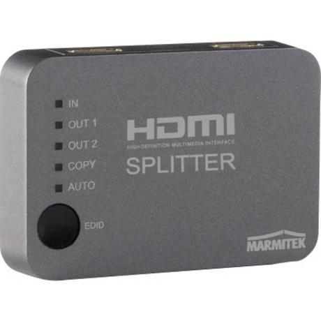 Marmitek  Split 312 2 Porte Distributore, splitter HDMI Predisposto alla riproduzione 3D 3840 x 2160 Pixel Argento 