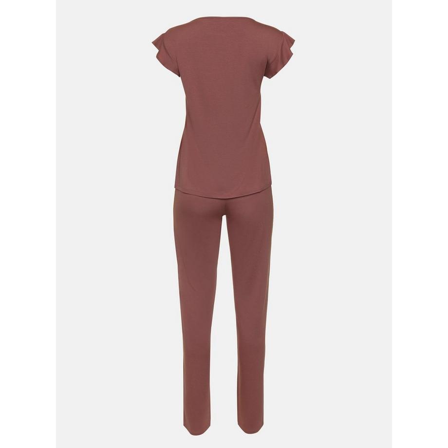 Lisca Harvest Kurzarm Pyjama Oberteil und Hose Loungewear Set  